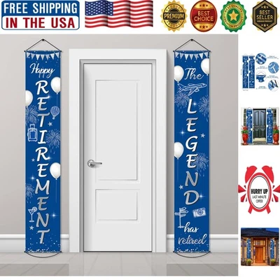 The Legend Has Retired Fabric Sign – Vibrant 71 x 12 Inch Banner for Parties - Image 1 of 4