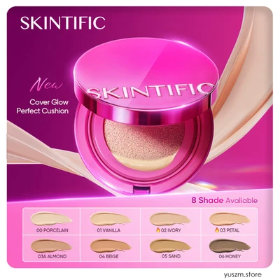 SKINTIFIC Cover Glow Perfect Pink Cushion LongLasting Healthy Radiant Finish - Image 1 of 4