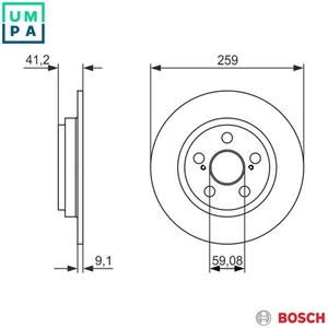 2x BRAKE DISC 0 986 479 766 FOR TOYOTA 1NR-FE 1.3L 1ND-TV 1.4L 4cyl - Picture 1 of 9