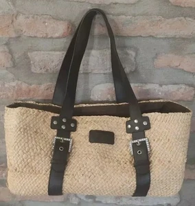 Borsa In Paglia E Pelle Gattinoni - Imagen 1 de 15