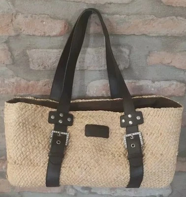 Sac En Paille et Cuir Gattinoni - Bild 1 von 4