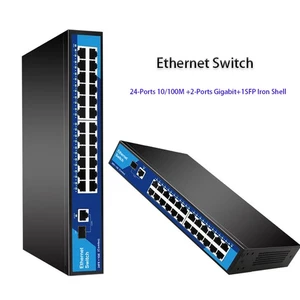 Internet Splitter Ethernet Switch gigabit RJ-45 LAN Adapter RJ45 Hub SFP port - Picture 1 of 9