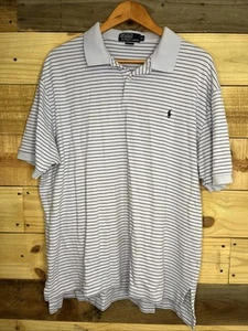 Polo Ralph Lauren Mens Size XL Vintage light blue green Striped Short Sleeve - Picture 1 of 7