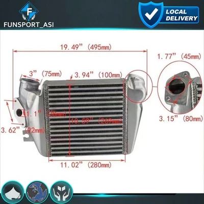 Top Mount Turbo Intercooler For Subaru Impreza WRX Legacy GT Forester XT US - Image 1 of 4