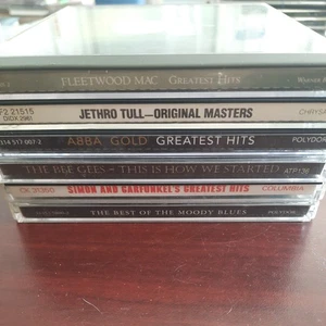 5 CD Lot Fleetwood Mac Jethro Tull Abba Bee Gees Simon & Garfunkel Moody Blues - Picture 1 of 13