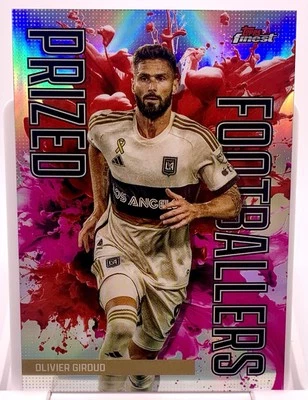Olivier Giroud 2024 Topps Finest MLS Prized Footballer Fusion Pink Red 1:1045 🔥 - Image 1 of 2