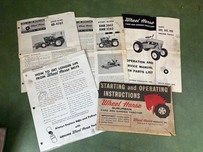 Original Wheel Horse 702 Garden Tractor Manual Packet Operators Manual - Image 1 of 4