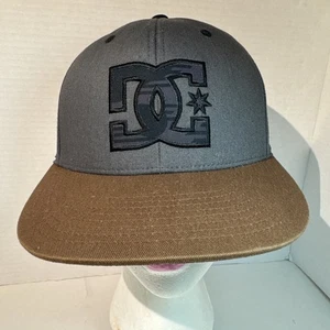 DC Shoes Embroidered Logo Gray Brown Hat Cap 100% Cotton - Adjustable - Picture 1 of 9