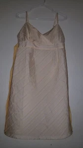 NEW MOTHERHOOD MATERNITY SZ S DRESS YELLOW STRIPES SLEEVELESS TANK TIES 2123 - Picture 1 of 2