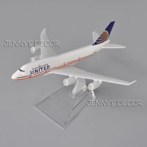 1:400 Scale Diecast Metal Plane Model Toy Boeing 747 United Airlines Replica - Picture 1 of 6