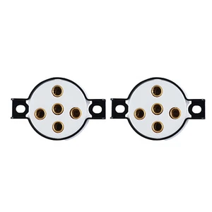 2pcs Amptata 5pin Tube Ceramic Socket Gold PX4 B4 B5 PX25 1064 U18 RGN1064 - Picture 1 of 11