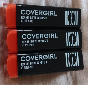 Covergirl Exhibitionist Lipstick Lot of 3 Cream Orange AF #495 Tube 0.12 oz - Picture 1 of 3