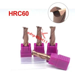 HRC60 Coated Solid Carbide Micro End Mill 2-Flute Square End Mill Tungsten Steel - Picture 1 of 7