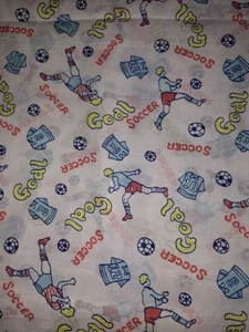 4 1/2 yardas. TELA DE ALGODÓN DE FÚTBOL - Imagen 1 de 1