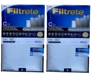 3M Filtrete Size C Filter True HEPA Filtration #1150098 2 Unit - Picture 1 of 3