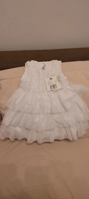 Vestido bebé CHICCO vestido de cóctel - NUEVO - blanco - talla 80 Foto 1 de 2