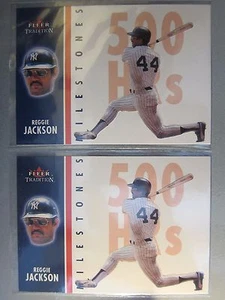 LOT OF (2) 2003 Fleer Tradition Milestones #7 Reggie Jackson - Picture 1 of 1