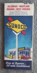 1964 - 65 SUNOCO Karte: Delaware Maryland Virginia West Virginia, guter Zustand - Bild 1 von 5