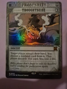 Thoughtseize FOIL BREAKING NEWS MYTHIC Outlaws of Thunder Junction OTP MTG Magic - Picture 1 of 1