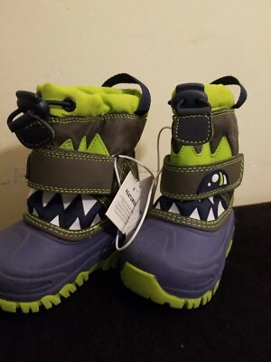 NUEVAS Botas de Nieve de Invierno Azul Marino Bernardo Monster para Niños Pequeños Cat & Jack  Foto 1 de 4