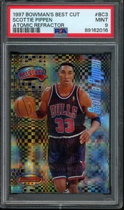 1997 Bowman's Best Cut Scottie Pippen Atomic Refractor #BC3 PSA 9 - Picture 1 of 2