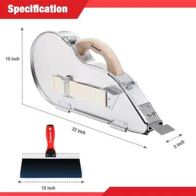 Goldblatt Dry Tape Banjo Sets Drywall Taping Tools w/10" Blue Steel Taping Knife - Image 1 of 4