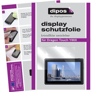 2x Schutzfolie für dipos Dragon Touch Y88X klare Displayschutzfolie Crystalclear - Bild 1 von 4