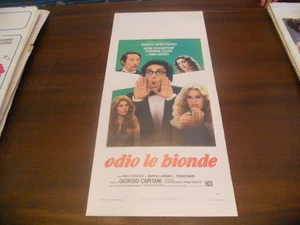 LOCANDINA ORIGINALE ODIO LE BIONDE ENRICO MONTESANO CORINNE CLERY 1980 - Picture 1 of 1