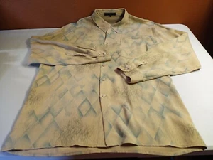 Camisa JOEY RACHI para hombre talla grande 100 % seda pura multicolor con botones frontal - Imagen 1 de 12