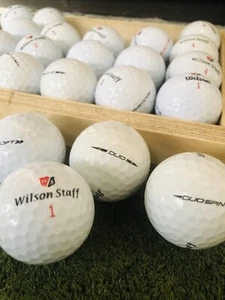 50 NEAR MINT Wilson Staff DUO 5A/4A Used Golf Balls - FREE SHIPPING - Picture 1 of 6