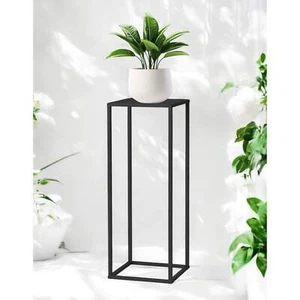 Soporte para plantas metal negro esquina 80 y 100 cm mesa auxiliar taburete para flores - Imagen 1 de 10