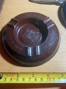 Vintage Courtaulds Bakelite,made In Rayon Ash Tray,4 Inches BROWN - Picture 1 of 16