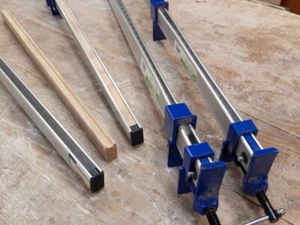 24 Inch Aluminum Bar Clamp Woodworking Wood Grip Quick Release Hand Tool 2 Piece - Picture 1 of 2