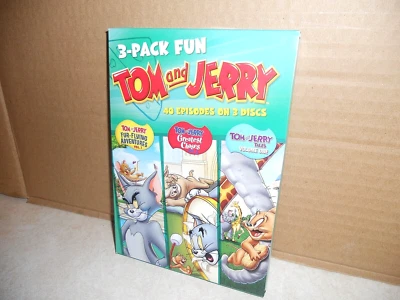 " TOM AND JERRY 3-PACK  DVD SET 40 EPISODES " FREE SHIP - Image 1 of 4