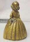 Vintage Bronze Brass  Lady Girl  Made in England Bell