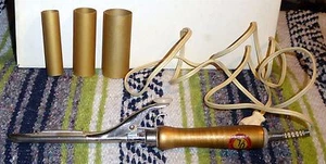 Vintage Shane Hair Curler Curling Iron, Model AB, 3 Metal Rollers, Works Great - Picture 1 of 6