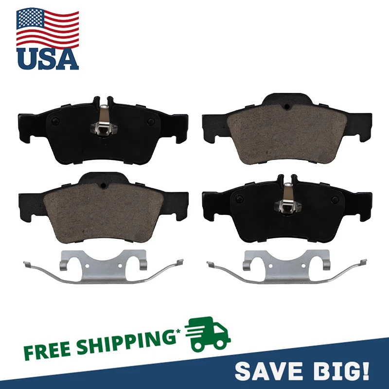 Pastillas de freno cerámicas traseras para MERCEDES-BENZ CL500 CLS400 E300 E320 E500 S350 SL500 Foto 1 de 4