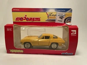 Majorette Legend ‘63 Chevy Corvette Sting Ray #2403, Yellow, 1/32, NIB - Picture 1 of 4