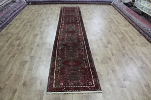 VINTAGE HANDMADE PERSIAN HERIZ GREY WOOL RUNNER 397 X 70 CM - 13 X 2'3 FT - Picture 1 of 12