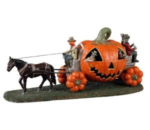 Lemax Pumpkin Express- Holiday Village Spooky Town Carriage - Picture 1 of 3