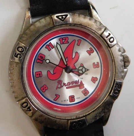 RARE Vintage 1998 Atlanta Braves Baseball Champion Wrist Watch MLB not working Cover