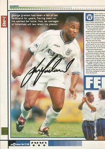 TOTTENHAM: LES FERDINAND SIGNED A4 (12x8) MAGAZINE PICTURE+COA - Picture 1 of 1
