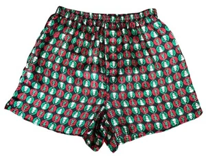 Christmas 100% Silk Snowman Tree Boxer Sleep Short Men’s M Medium Unbranded - Picture 1 of 7