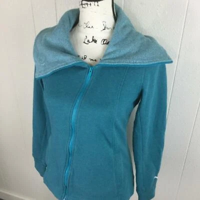 Sudadera deportiva azul cuello alto cremallera completa PUMA para mujer talla pequeña Foto 1 de 4