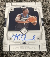 2022-23 Panini National Treasures Penmanship Anthony Edwards Auto /49!