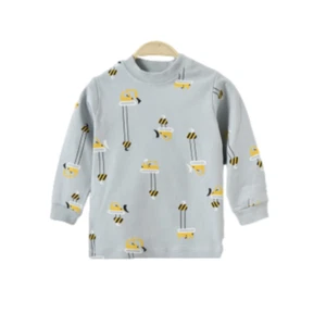 KaWaii Kids Boy Soft Comfortable Combed Cotton Long Sleeve Top - Picture 1 of 26