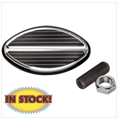 Billet Specialties 199335 - Oval Brake or Clutch Pedal - Black Anodized - Image 1 of 4