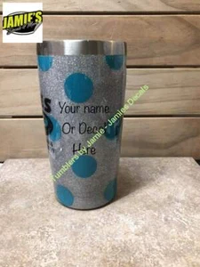 Bicchiere glitter a pois - Bling Tumbler - su ordinazione - decalcomania personalizzata Tu - Foto 1 di 2