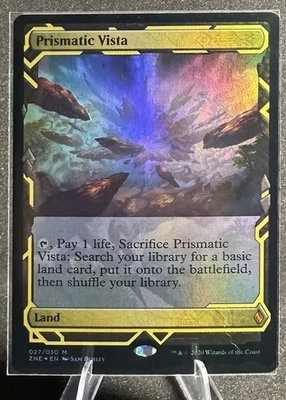 Prismatic Vista — MTG Zendikar Rising Expeditions FOIL — NM/M — ZNE EN 027/030 - Image 1 of 2