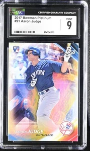 2017 Bowman Platinum Aaron Judge #91 Rookie CGC 9 - Picture 1 of 2